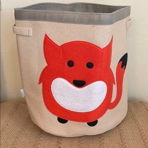 Grey Bee Fox Children’s Toy Bin/tote/hamper New